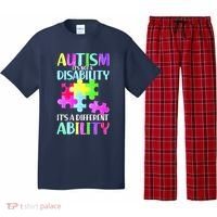 Autism It's Not A Disability It's An Ability Awareness Puzzle Pajama Set thumb 0