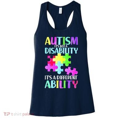 Autism It's Not A Disability It's An Ability Awareness Puzzle Women's Tank Top