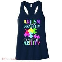 Autism It's Not A Disability It's An Ability Awareness Puzzle Women's Tank Top thumb 0
