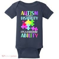 Autism It's Not A Disability It's An Ability Awareness Puzzle Baby Bodysuit thumb 0