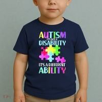 Autism It's Not A Disability It's An Ability Awareness Puzzle Toddler T-Shirt thumb 2