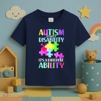 Autism It's Not A Disability It's An Ability Awareness Puzzle Toddler T-Shirt thumb 3