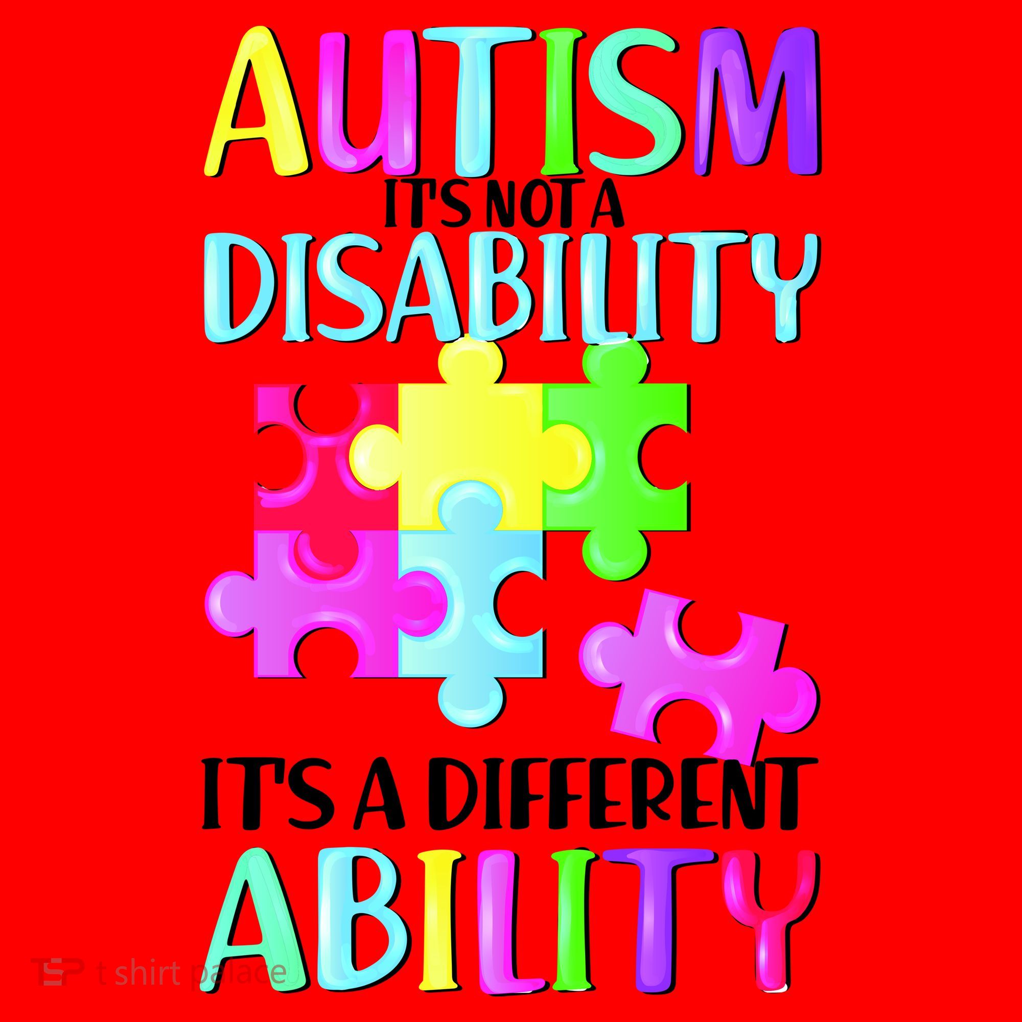 Autism It's Not A Disability It's An Ability Awareness Puzzle Santa Hat