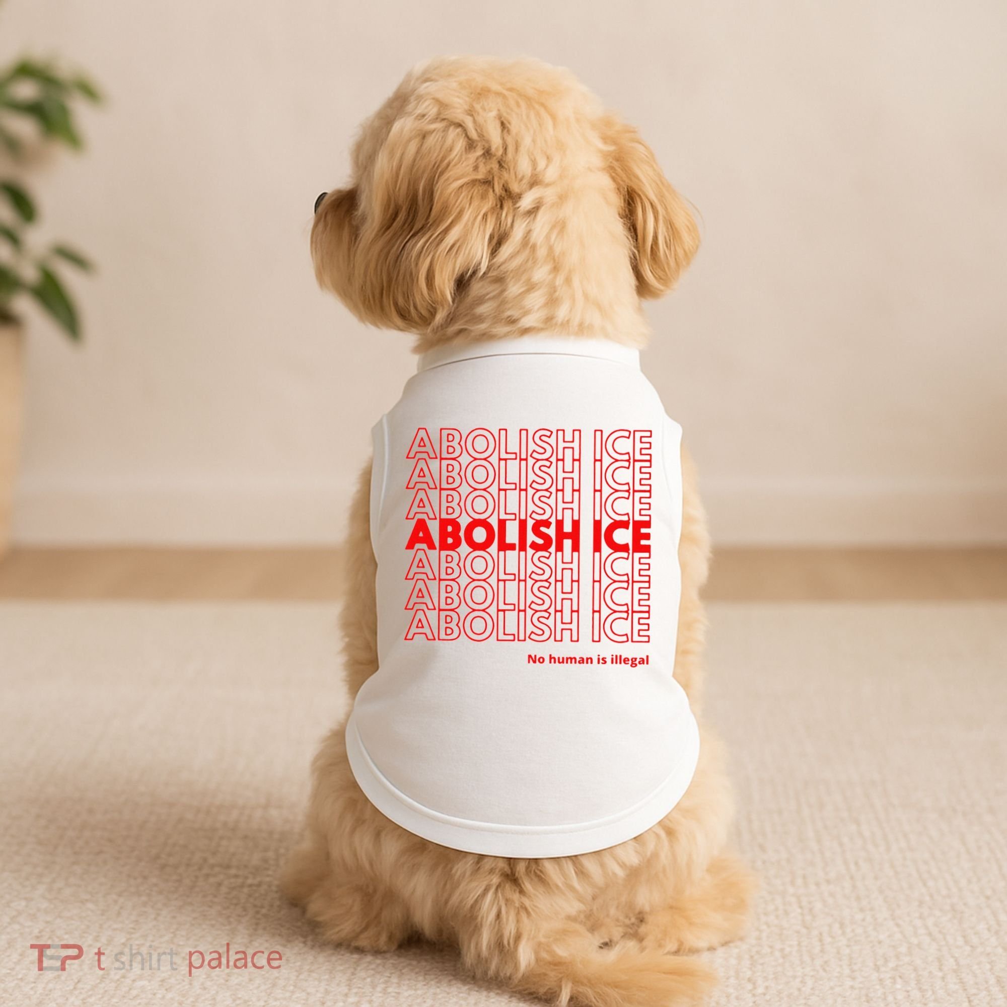 Abolish Ice No Human Is Illegal Doggie Tank