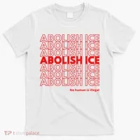 Abolish Ice No Human Is Illegal T-Shirt thumb 0