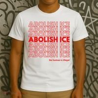 Abolish Ice No Human Is Illegal T-Shirt thumb 3