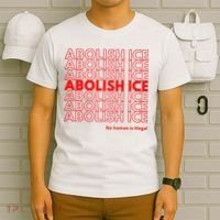 Abolish Ice No Human Is Illegal T-Shirt thumb 6