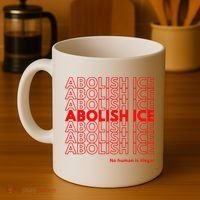Abolish Ice No Human Is Illegal Coffee Mug thumb 4