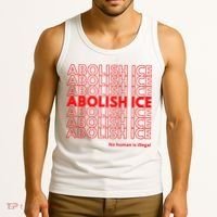 Abolish Ice No Human Is Illegal Tank Top thumb 3