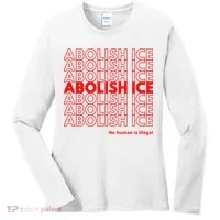 Abolish Ice No Human Is Illegal Women's Long Sleeve Shirt thumb 0