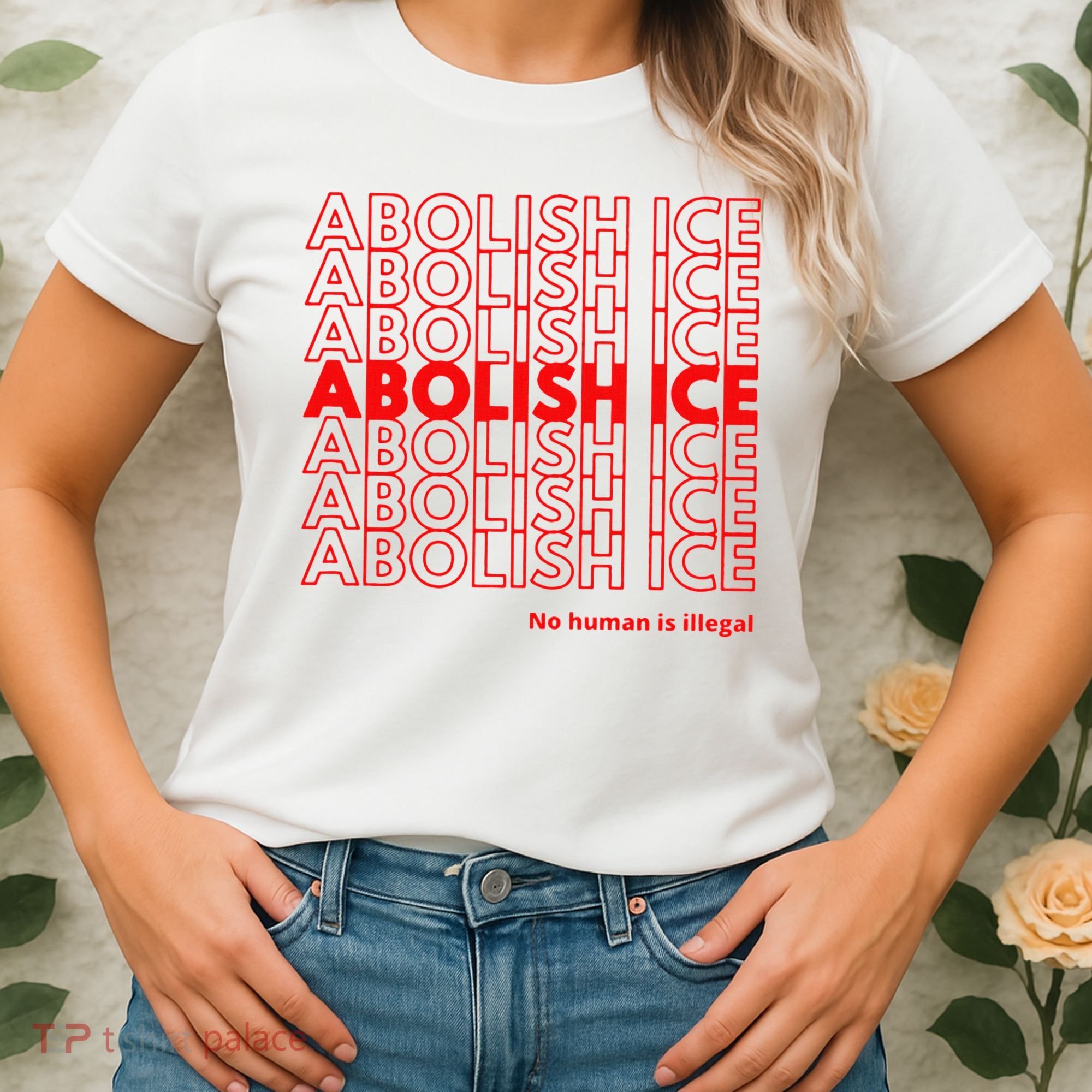 Abolish Ice No Human Is Illegal Women's T-Shirt
