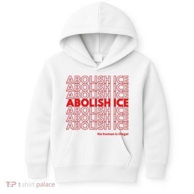 Abolish Ice No Human Is Illegal Kids Hoodie