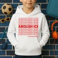 Abolish Ice No Human Is Illegal Kids Hoodie thumb 2
