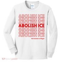 Abolish Ice No Human Is Illegal Kids Long Sleeve Shirt thumb 0