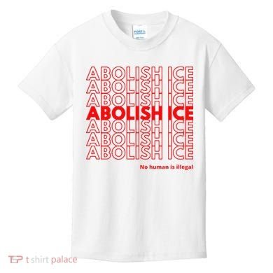 Abolish Ice No Human Is Illegal Kids T-Shirt