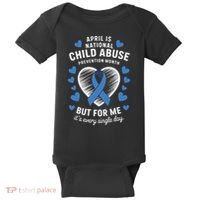April is National Child Abuse Prevention Month Awareness Baby Bodysuit thumb 0