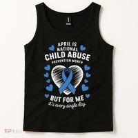 April is National Child Abuse Prevention Month Awareness Tank Top thumb 2