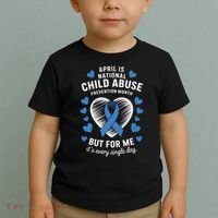 April is National Child Abuse Prevention Month Awareness Toddler T-Shirt thumb 2