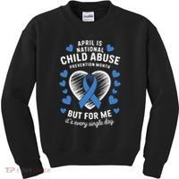 April is National Child Abuse Prevention Month Awareness Kids Sweatshirt thumb 0
