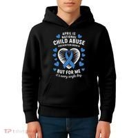 April is National Child Abuse Prevention Month Awareness Kids Hoodie thumb 4