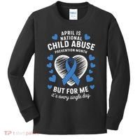 April is National Child Abuse Prevention Month Awareness Kids Long Sleeve Shirt thumb 0