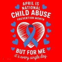 April is National Child Abuse Prevention Month Awareness Santa Hat thumb 1