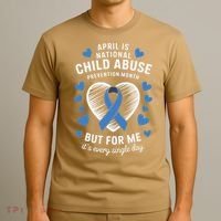 April is National Child Abuse Prevention Month Awareness T-Shirt thumb 3