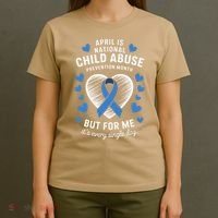 April is National Child Abuse Prevention Month Awareness T-Shirt thumb 4
