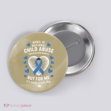 April is National Child Abuse Prevention Month Awareness Button