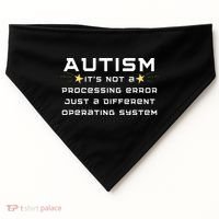 Autism It's not a processing error USA-Made Doggie Bandana thumb 0