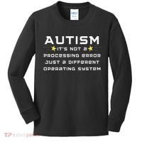Autism It's not a processing error Kids Long Sleeve Shirt thumb 0