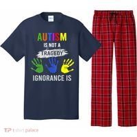 Autism Is Not A Tragedy Ignorance Is Funny Autism Pajama Set thumb 0