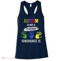 Autism Is Not A Tragedy Ignorance Is Funny Autism Women's Tank Top thumb 0