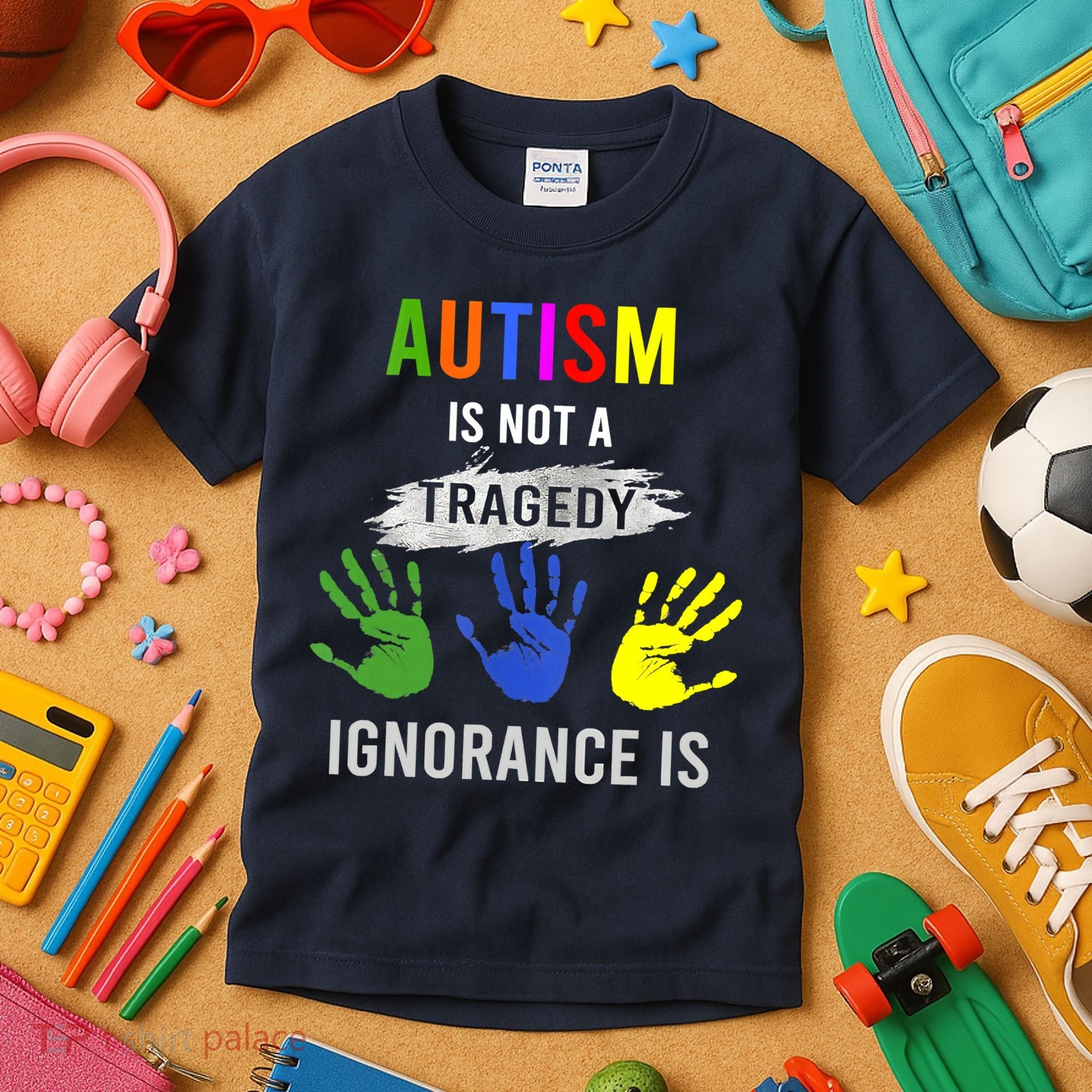 Autism Is Not A Tragedy Ignorance Is Funny Autism Kids T-Shirt