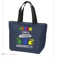 Autism Is Not A Tragedy Ignorance Is Funny Autism Tote Bag thumb 3
