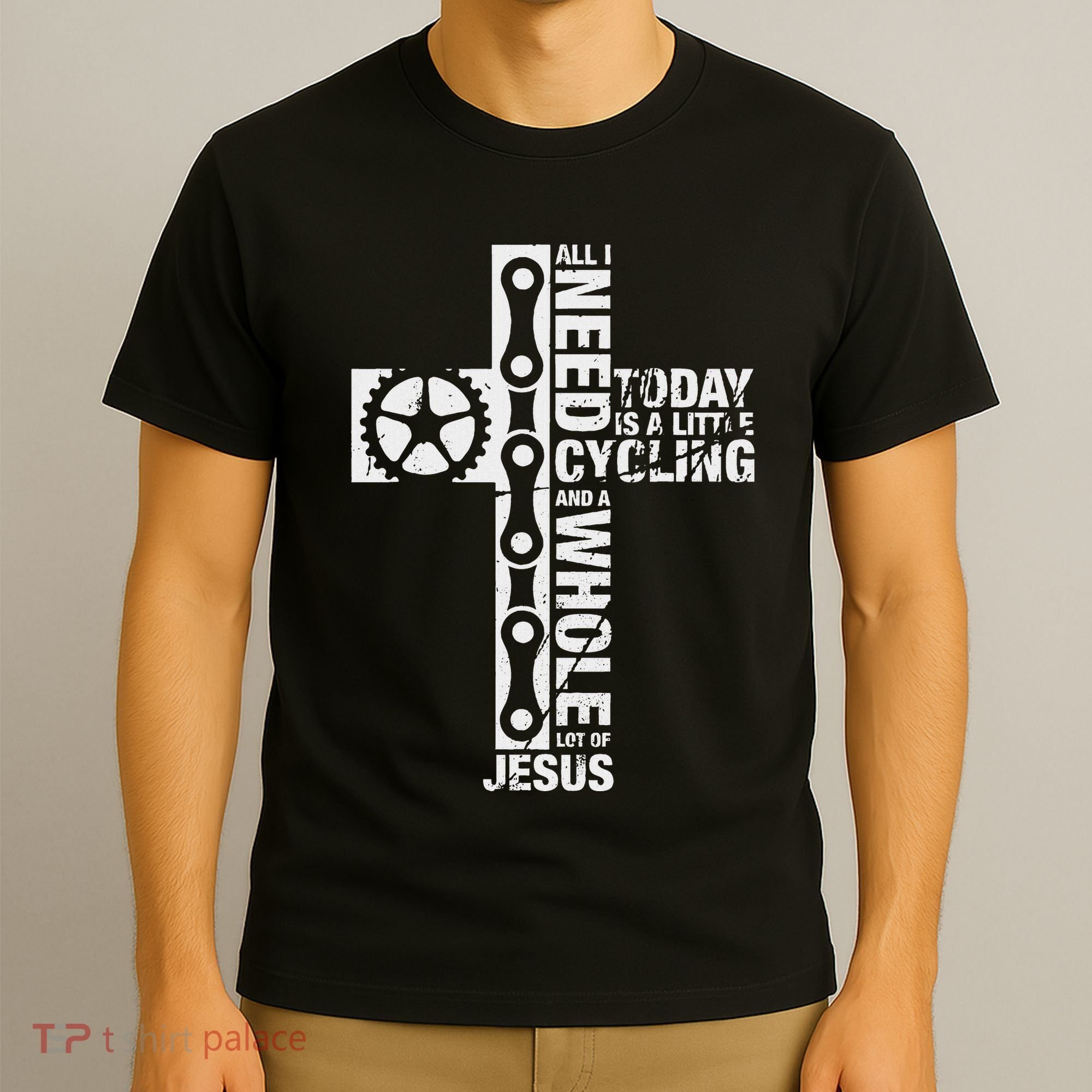 All I Need Is Cycling And Jesus Christian Religious T-Shirt