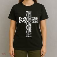 All I Need Is Cycling And Jesus Christian Religious T-Shirt thumb 4