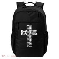 All I Need Is Cycling And Jesus Christian Religious Backpack thumb 0