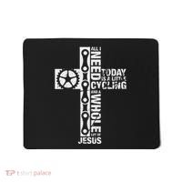 All I Need Is Cycling And Jesus Christian Religious Mousepad thumb 0