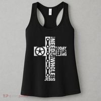 All I Need Is Cycling And Jesus Christian Religious Women's Tank Top thumb 3