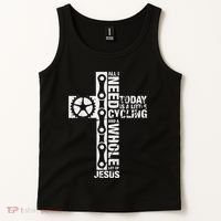 All I Need Is Cycling And Jesus Christian Religious Tank Top thumb 2
