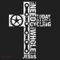 All I Need Is Cycling And Jesus Christian Religious Golf Towel thumb 3