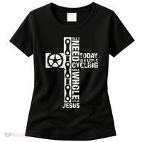 All I Need Is Cycling And Jesus Christian Religious Women's T-Shirt thumb 0