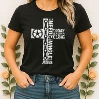 All I Need Is Cycling And Jesus Christian Religious Women's T-Shirt thumb 2