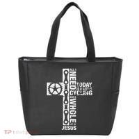 All I Need Is Cycling And Jesus Christian Religious Tote Bag thumb 0
