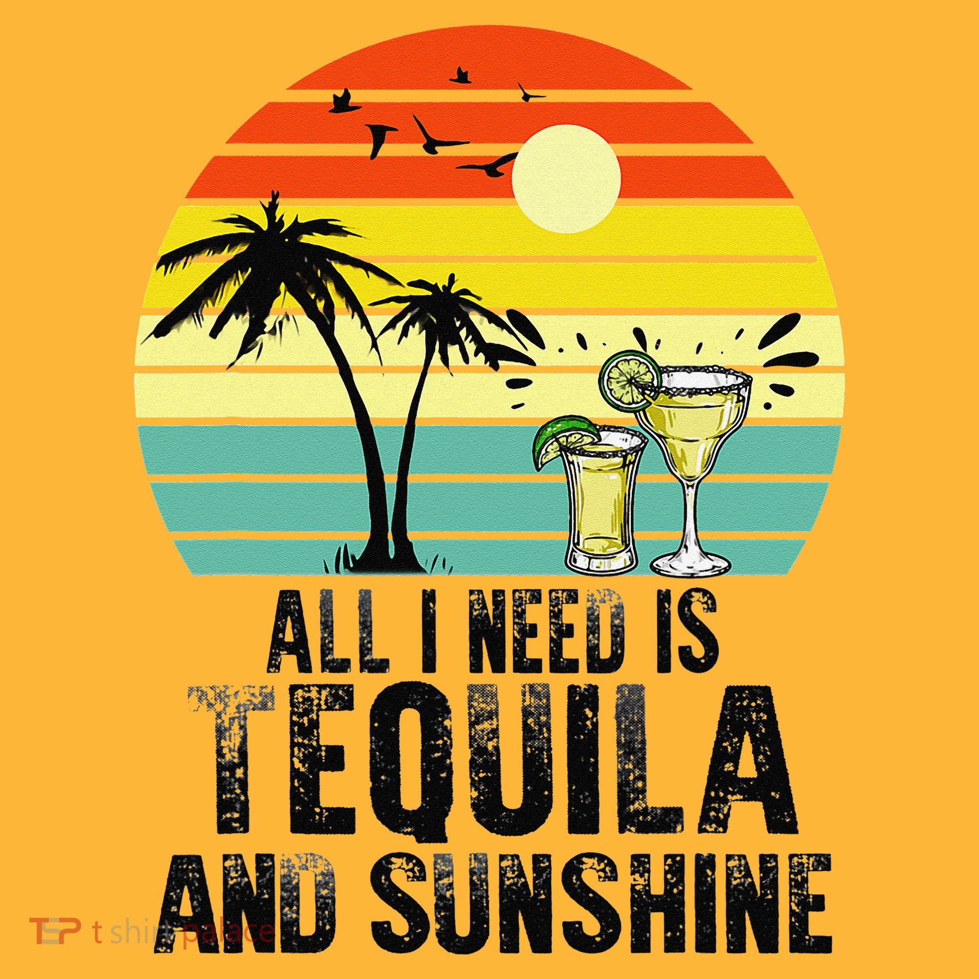 All I Need Is Tequila And Sunshine Beach Vacation Summer Sustainable Knit Beanie