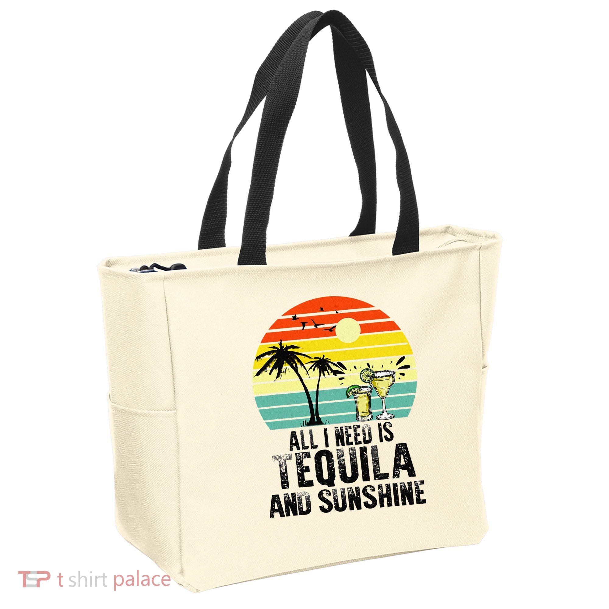 All I Need Is Tequila And Sunshine Beach Vacation Summer Tote Bag