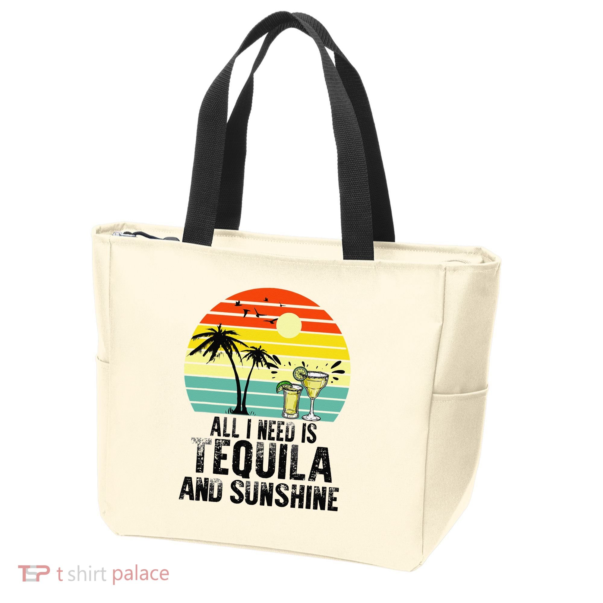 All I Need Is Tequila And Sunshine Beach Vacation Summer Tote Bag