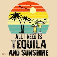 All I Need Is Tequila And Sunshine Beach Vacation Summer Tote Bag thumb 4
