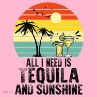 All I Need Is Tequila And Sunshine Beach Vacation Summer Coaster thumb 2